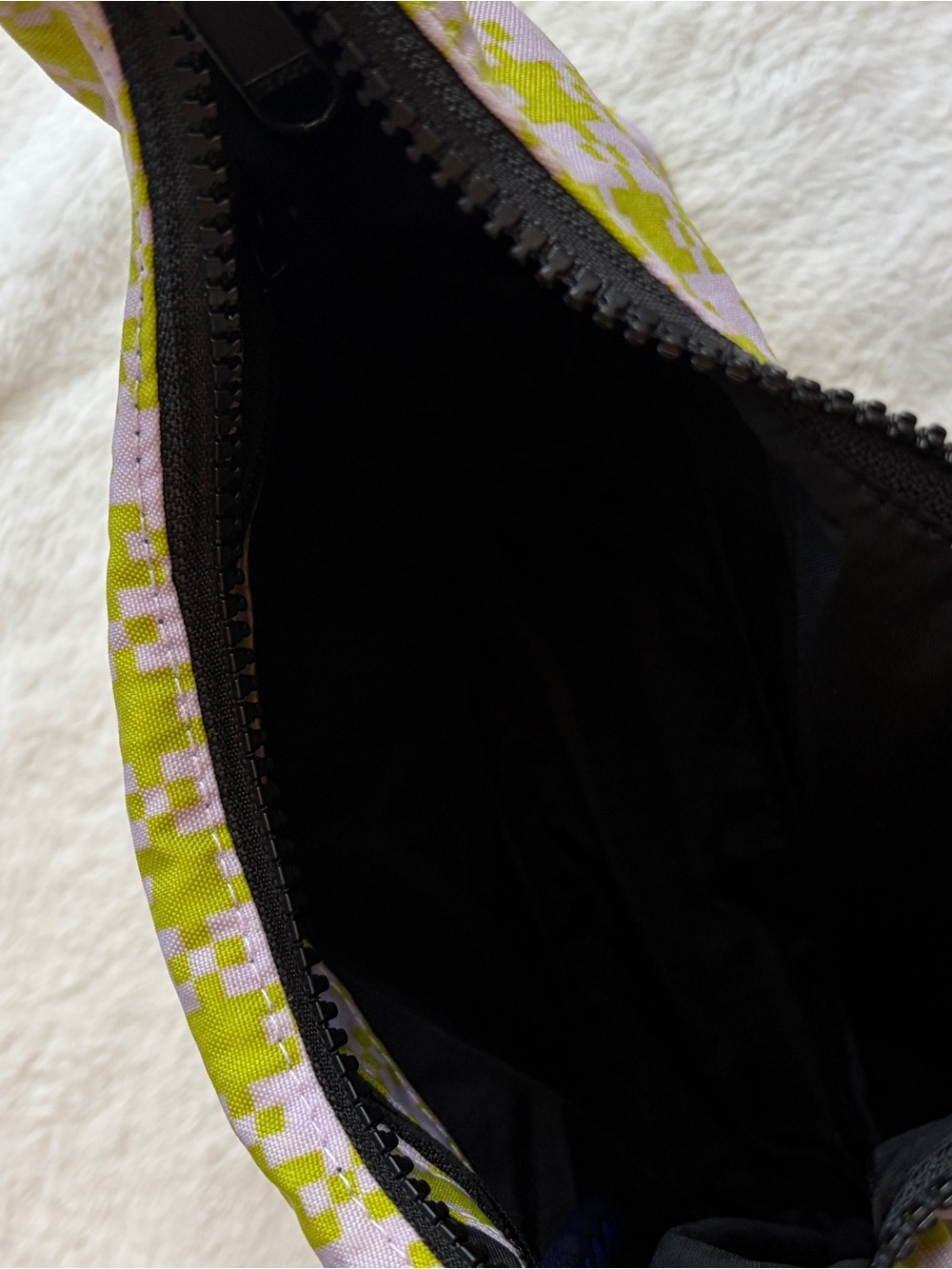 BAGGU Green & Lavender Houndstooth Shoulder Bag - Picture 6 of 6